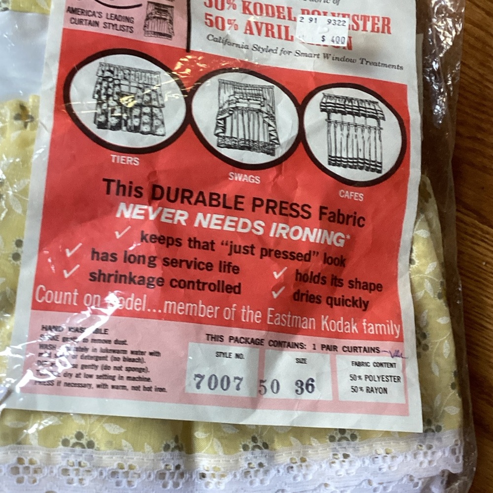 Yellow Durable Press Curtains